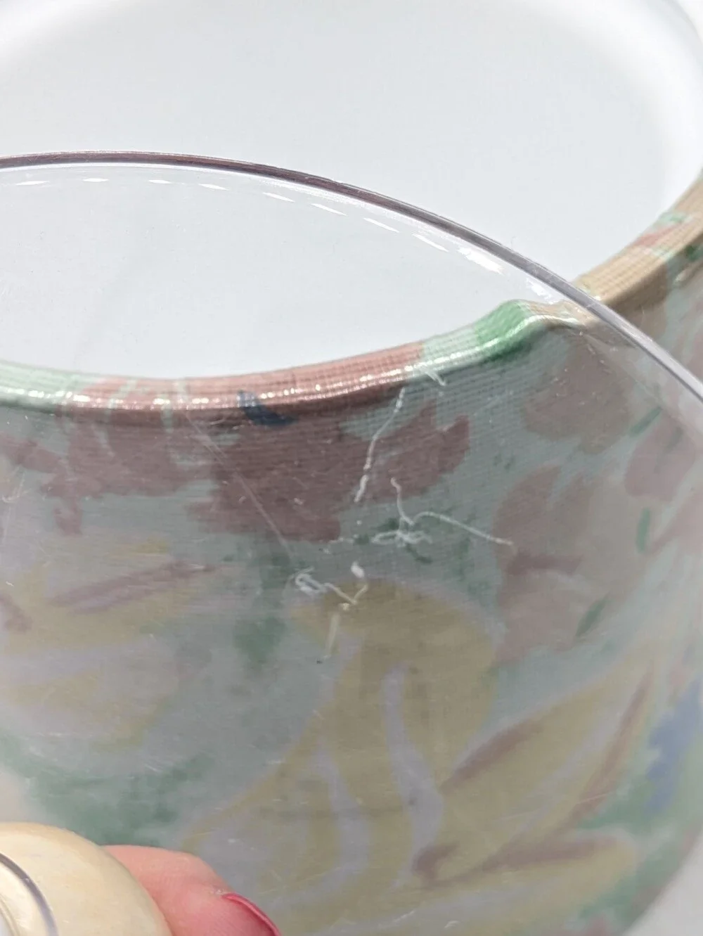 Vintage Elegance By Kraftware Pastel Floral Wooden Knob Ice Bucket
